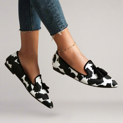 Amalfi | Artisan moccasin in faux leather with print