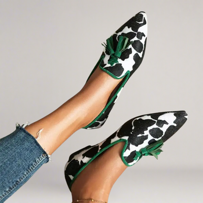 Amalfi | Artisan moccasin in faux leather with print