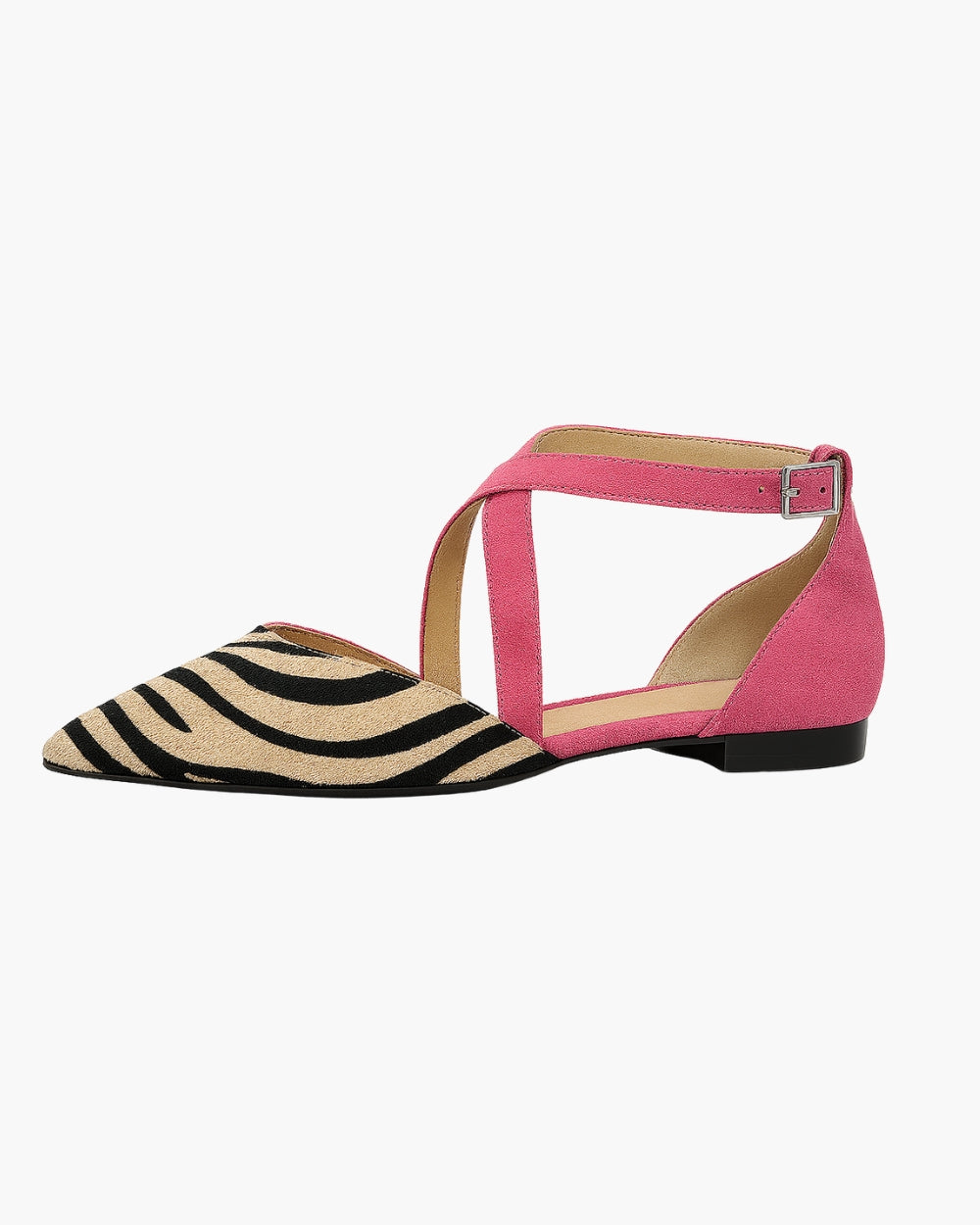 Asilia – Striped Pointed-Toe Sandals