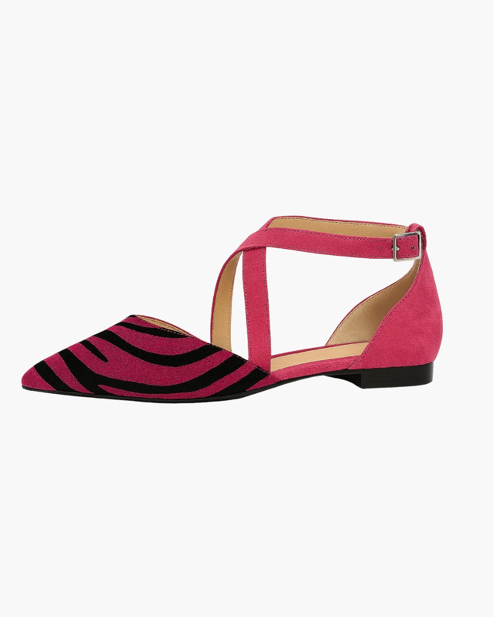 Asilia – Striped Pointed-Toe Sandals