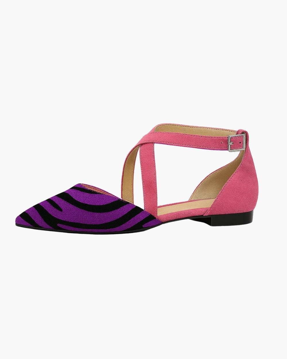 Asilia – Striped Pointed-Toe Sandals