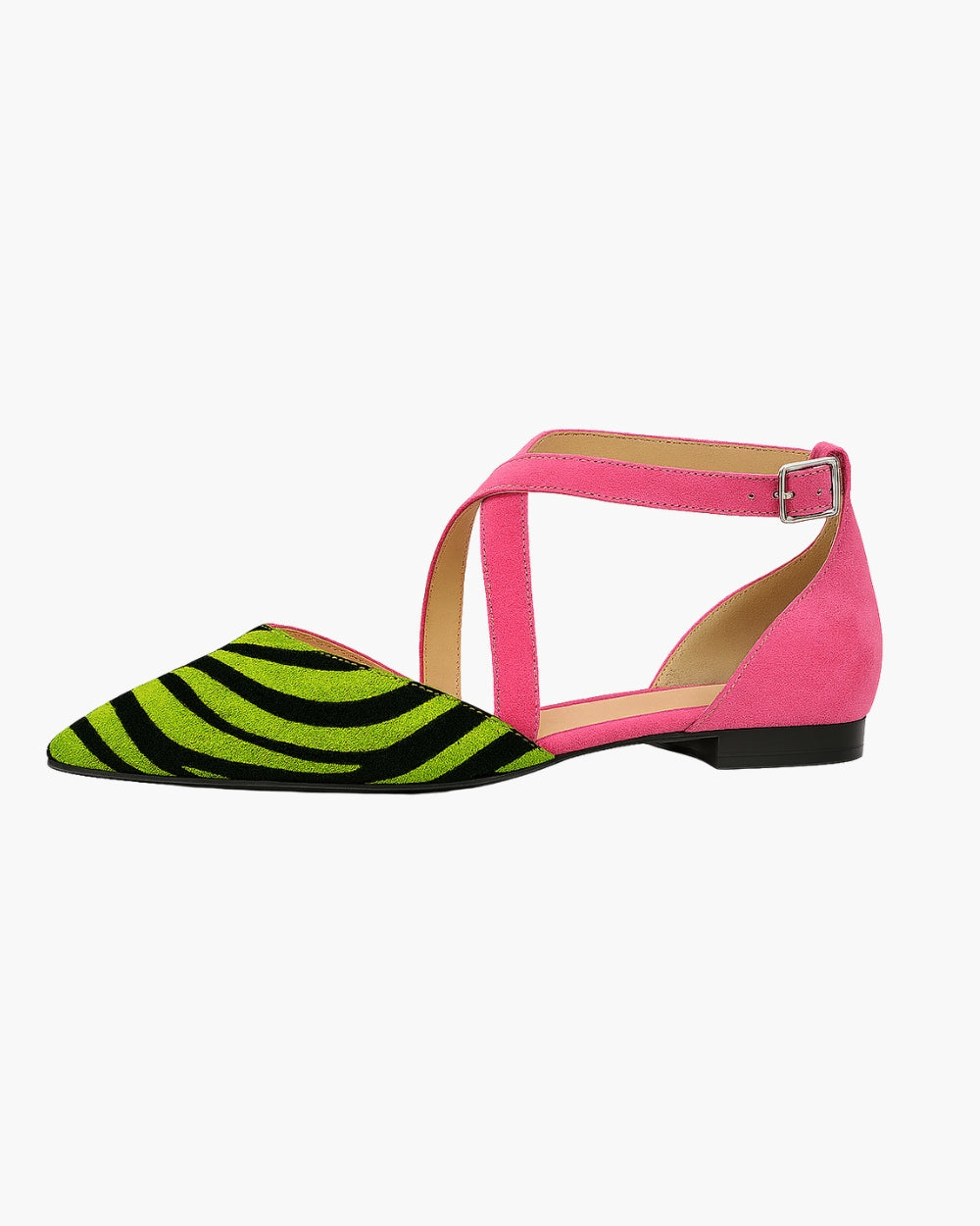 Asilia – Striped Pointed-Toe Sandals