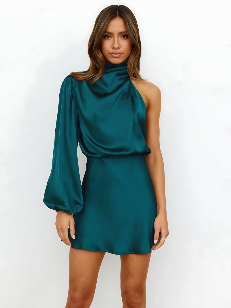Eline | Satin shoulder dress