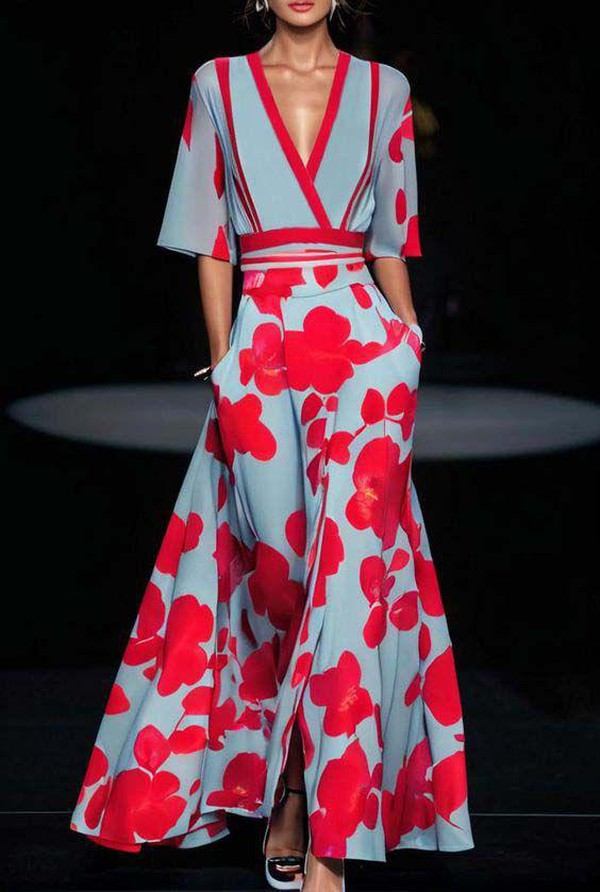 Celine | Floral Print Elegant Dress