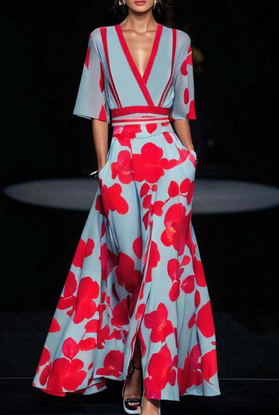 Celine | Floral Print Elegant Dress