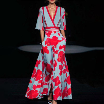 Celine | Floral Print Elegant Dress