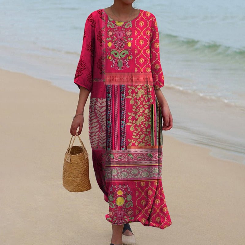 Tania | Maxi Dress with Ethnic Print