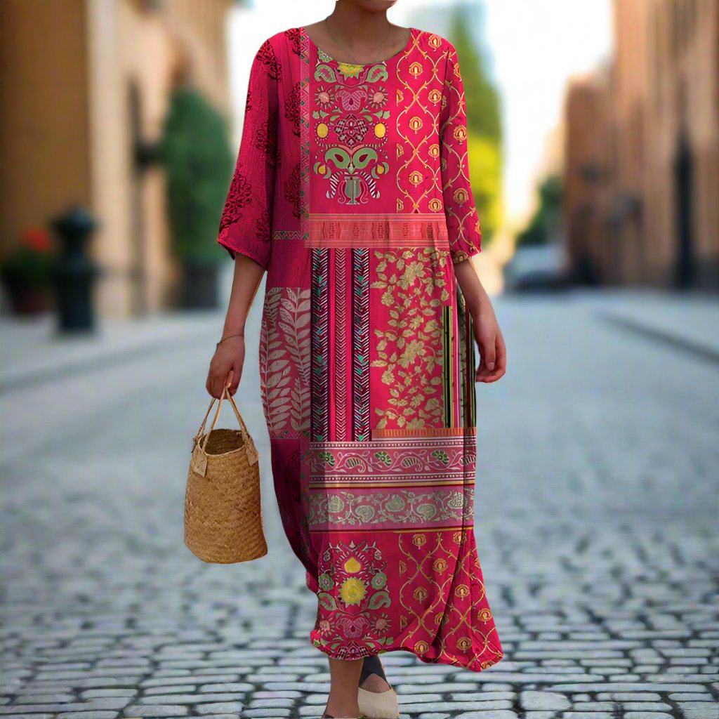 Tania | Maxi Dress with Ethnic Print