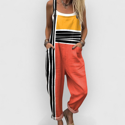 Gaëlle | Contrast Block Dungarees