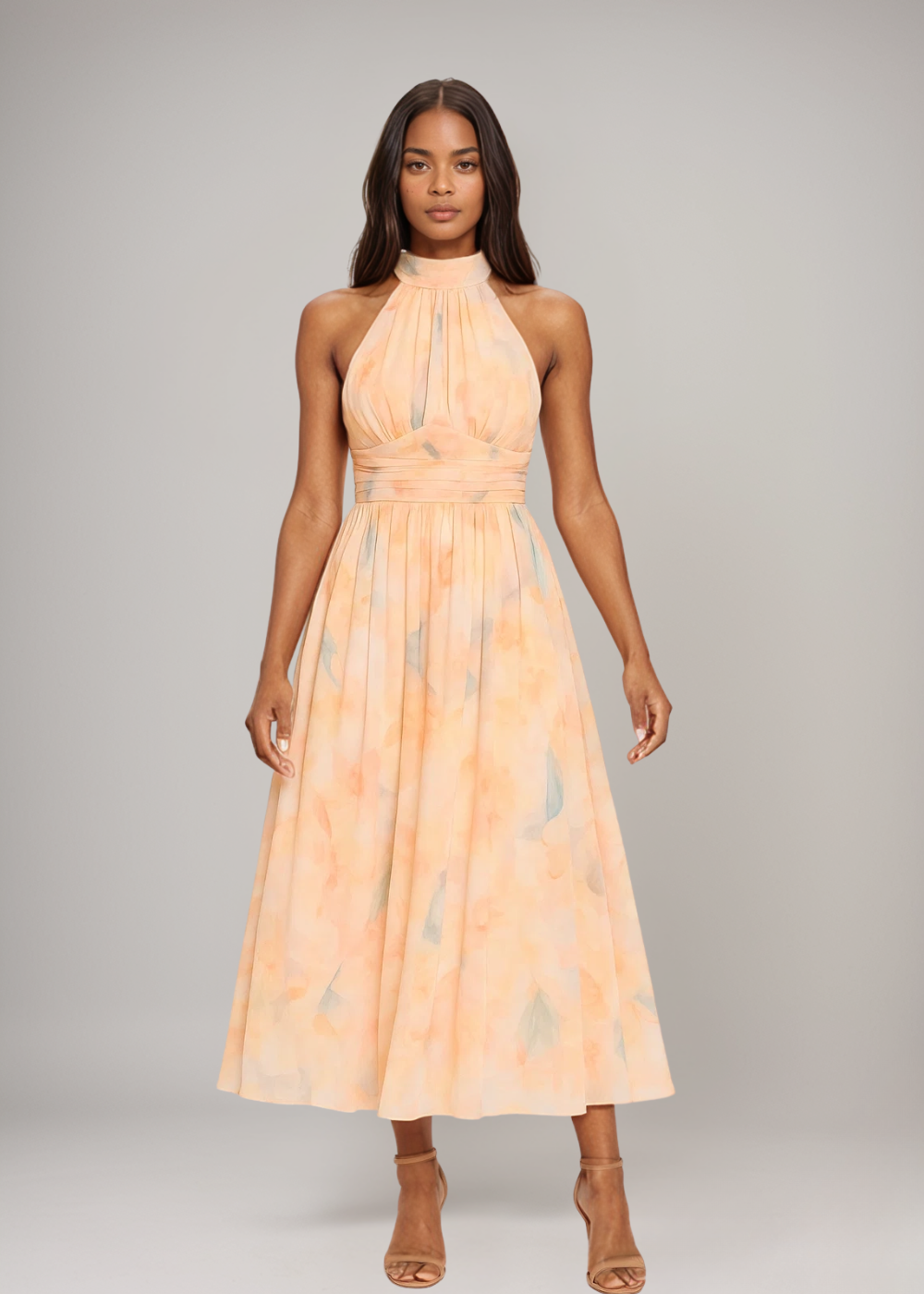 Antonella | Elegant halterneck maxi dress