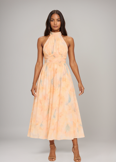 Antonella | Elegant halterneck maxi dress
