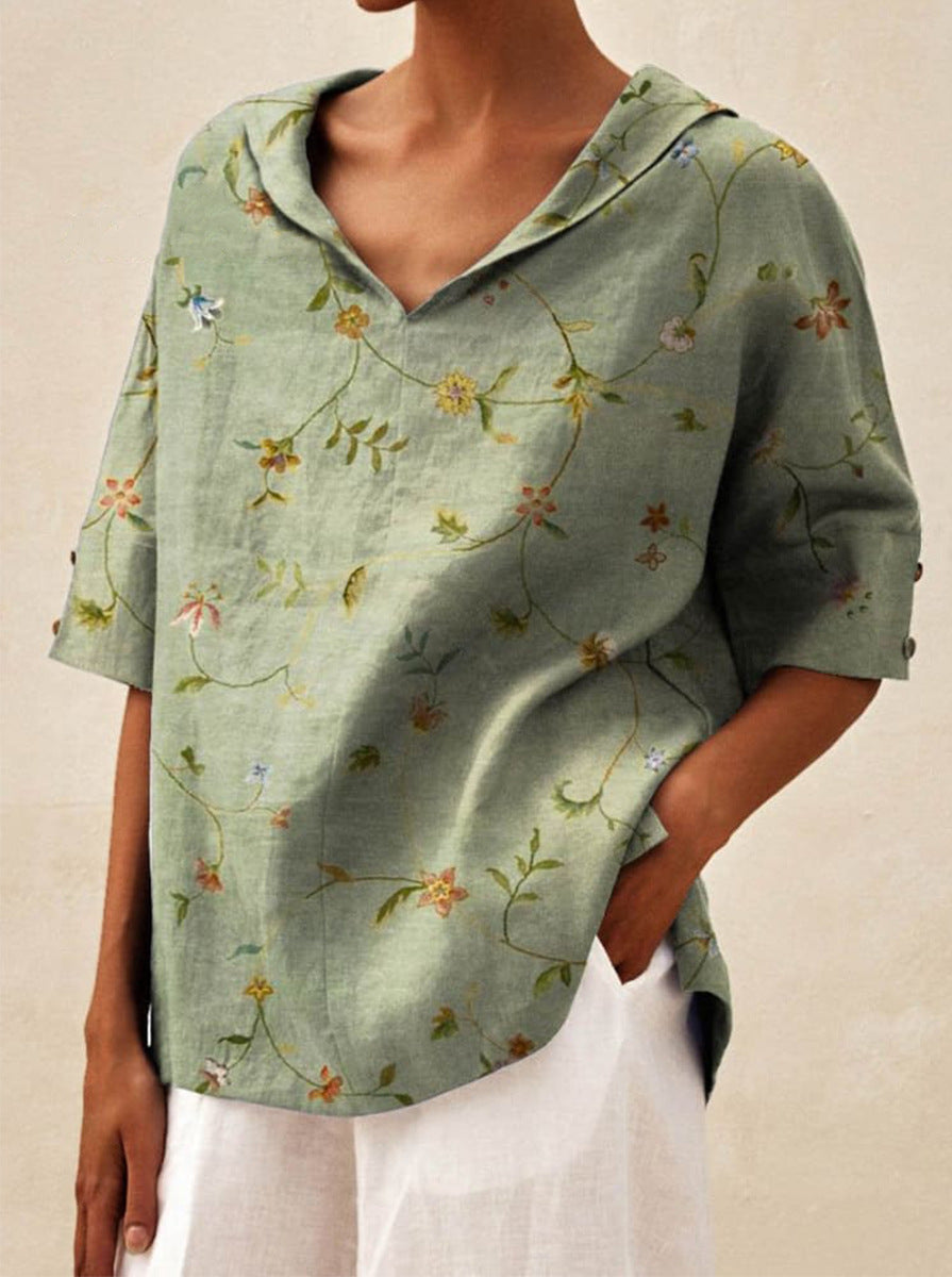Bettina | Elegant Linen Blouse