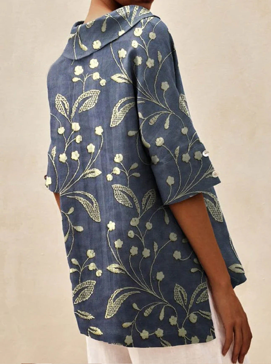 Bettina | Elegant Linen Blouse