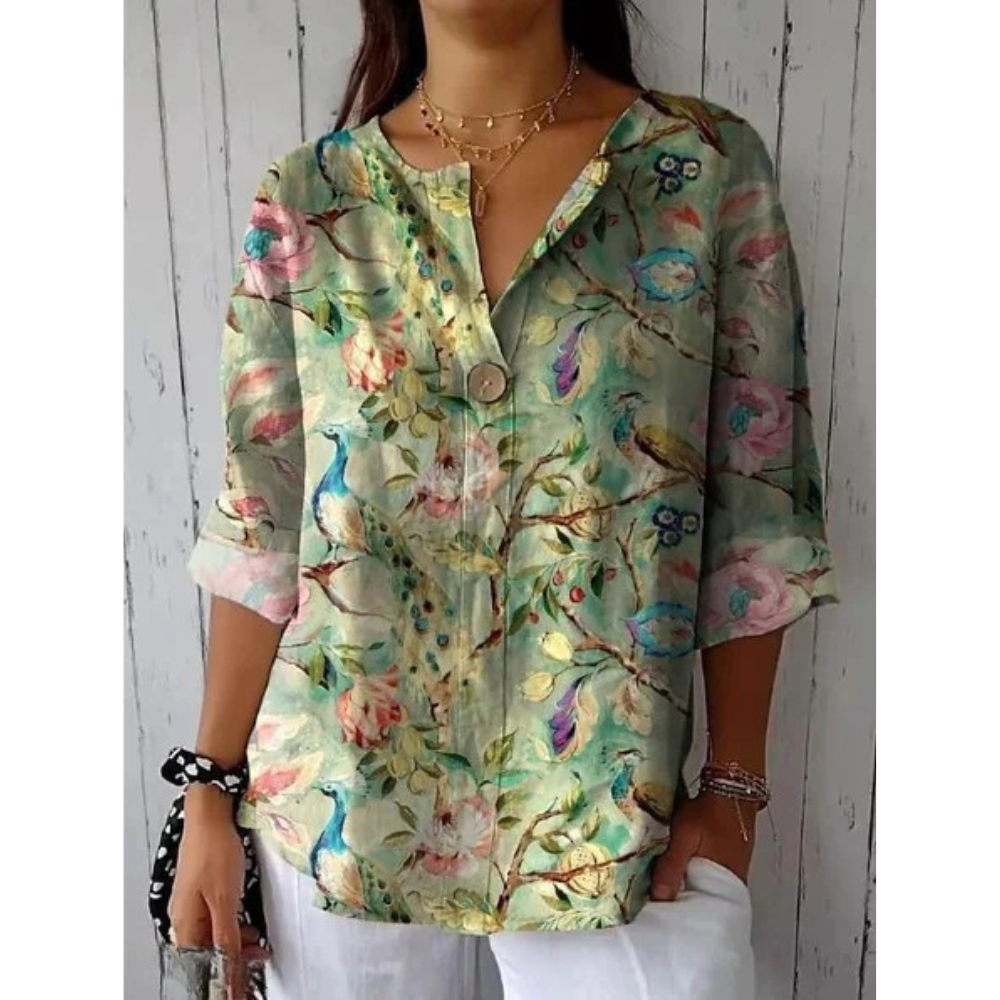 Arlene | Chic Floral Print Blouse