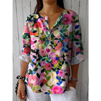 Arlene | Chic Floral Print Blouse