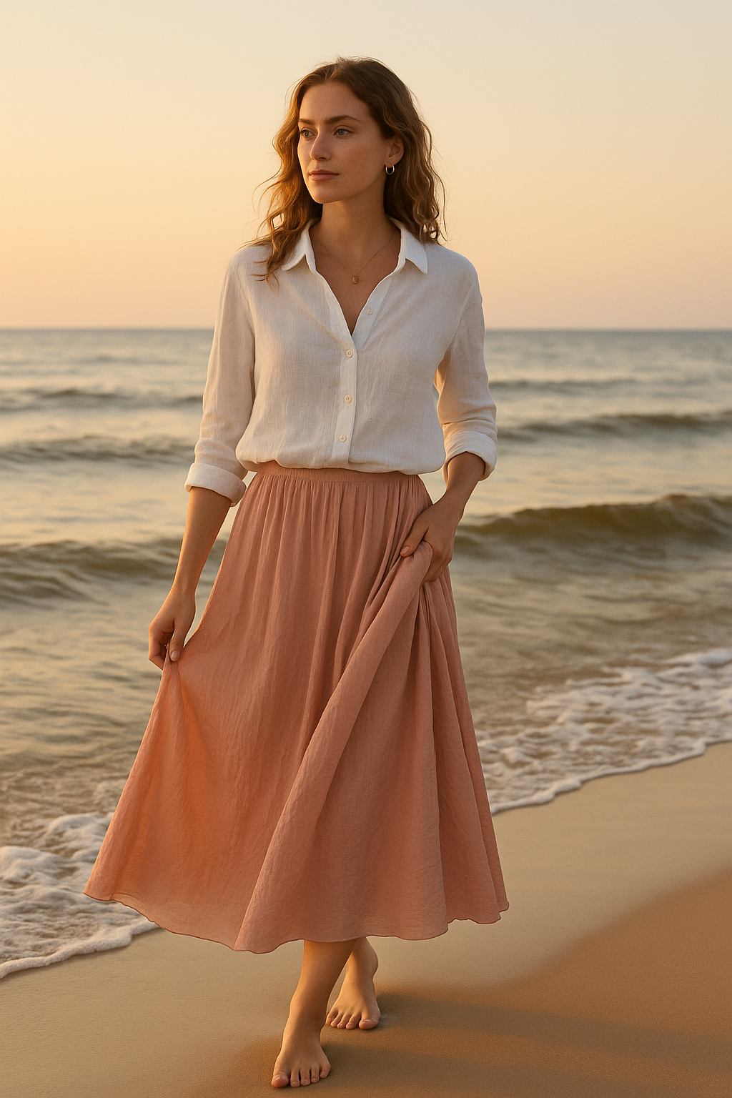 Inessa | Linen Summer Maxi Skirt