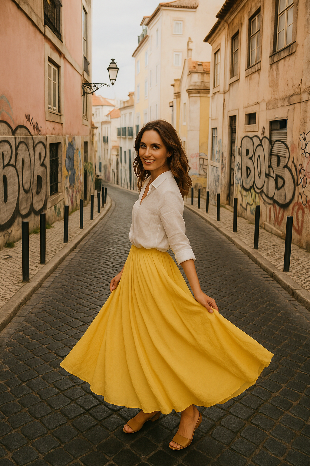 Inessa | Linen Summer Maxi Skirt
