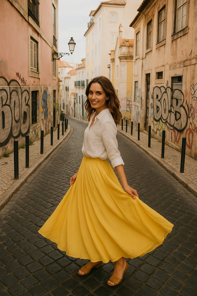 Inessa | Linen Summer Maxi Skirt