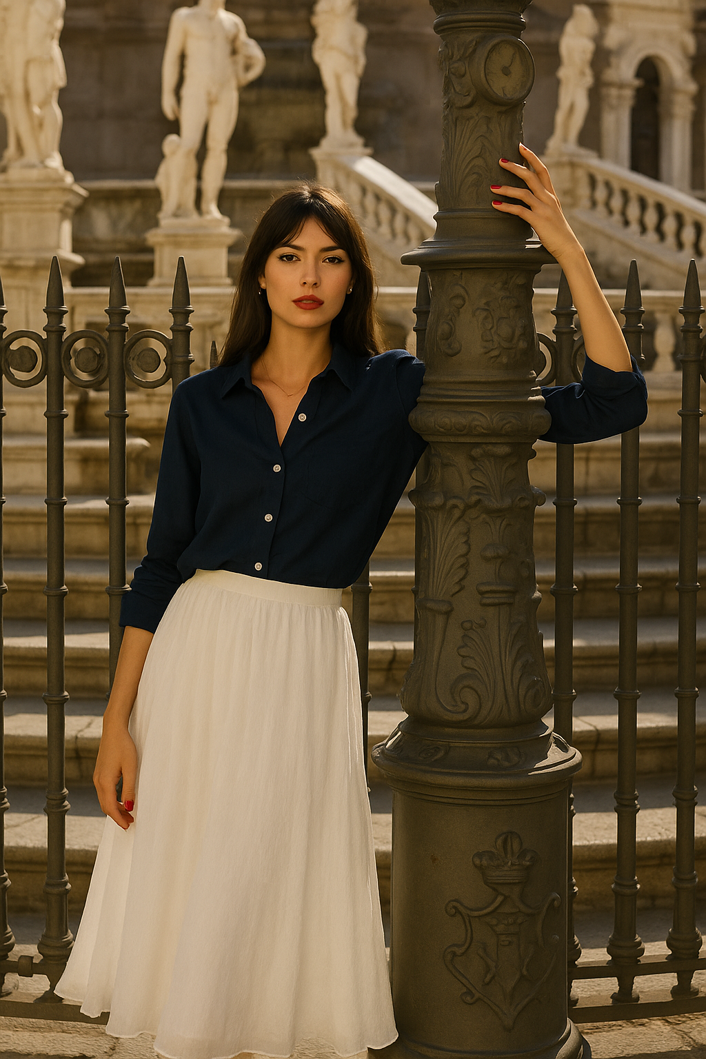 Inessa | Linen Summer Maxi Skirt