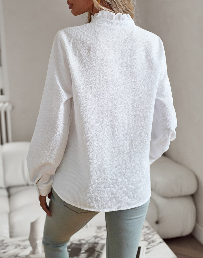 Edith | Chic Blouse with Romantic Ruffles