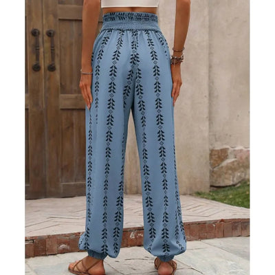 Iris | Lightweight Boho Pants with Stretchy Waistband