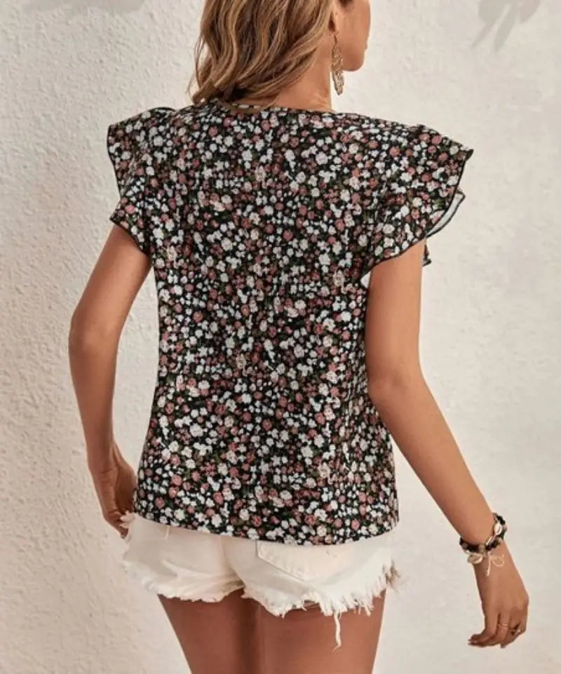 Alba | Elegant Floral Print Blouse