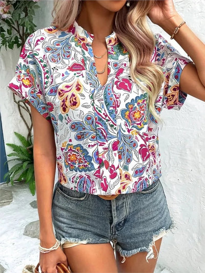 Loraine | Vibrant Blouse with Whimsical Print