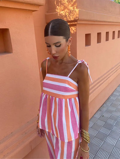 Giorgia | Printed Trousers Set