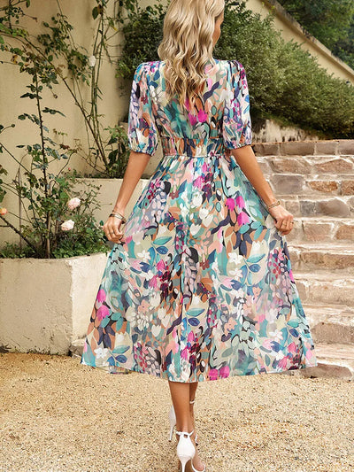 Ezme | Delightful Midi Dress with Whimsical Print
