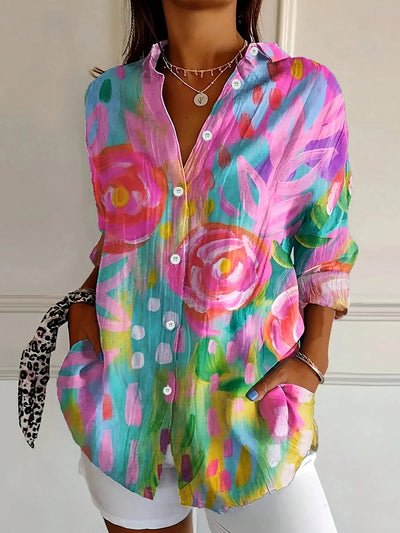 Annika | Vibrant Blouse with Whimsical Print