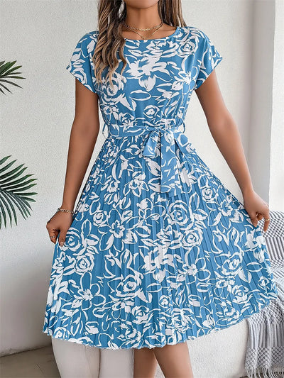 Amal | Chic Floral Print Dress
