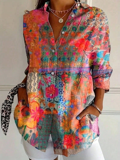 Annika | Vibrant Blouse with Whimsical Print