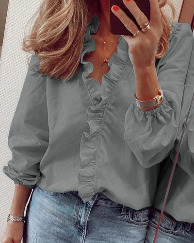 Enola | Delightful Blouse Featuring Whimsical Ruffles