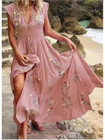 Zora | Elegant Embroidered Maxi Dress