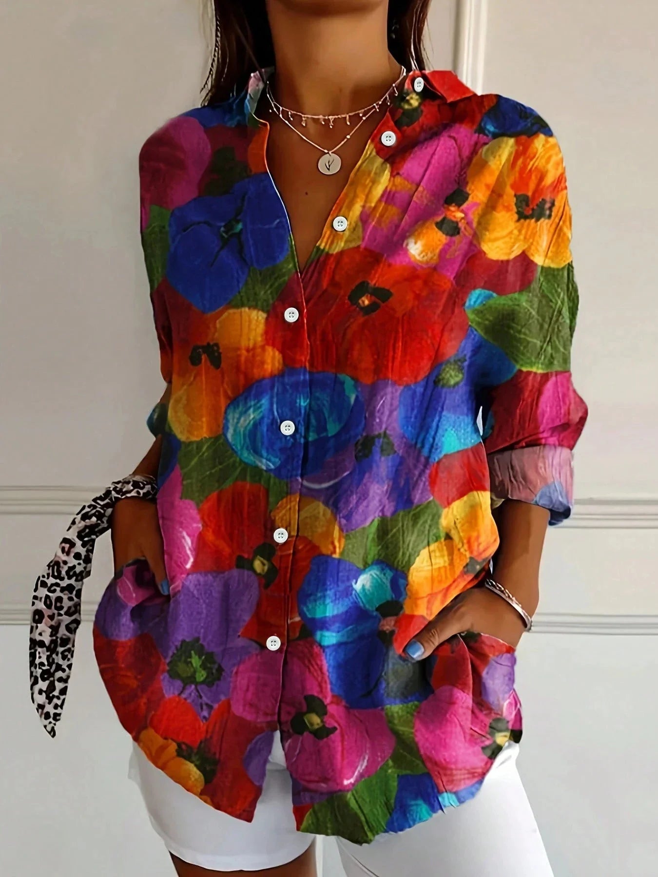 Annika | Vibrant Blouse with Whimsical Print
