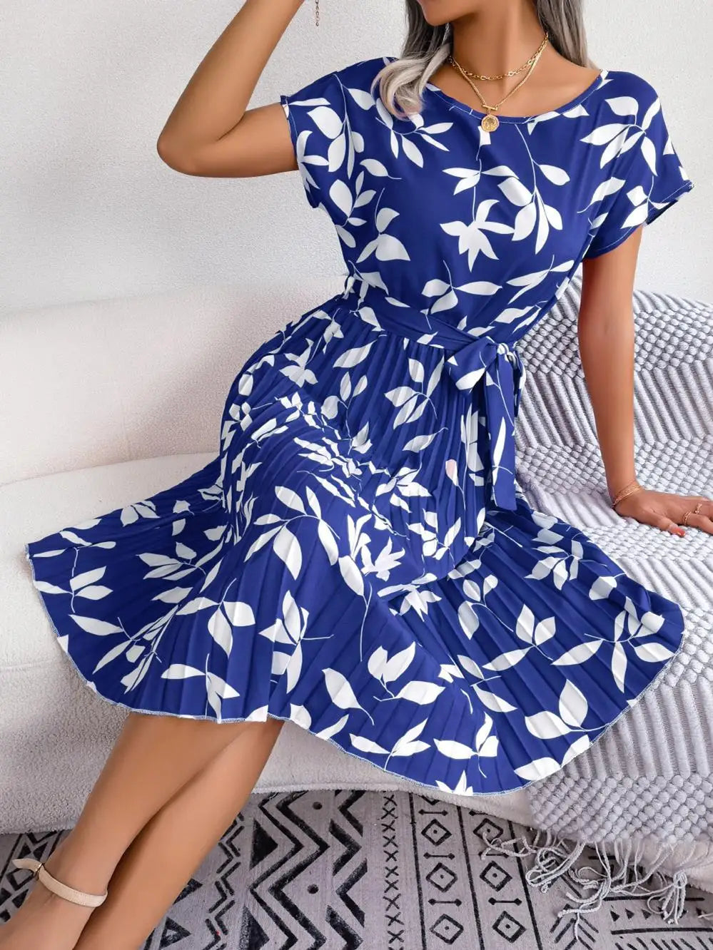 Amal | Chic Floral Print Dress