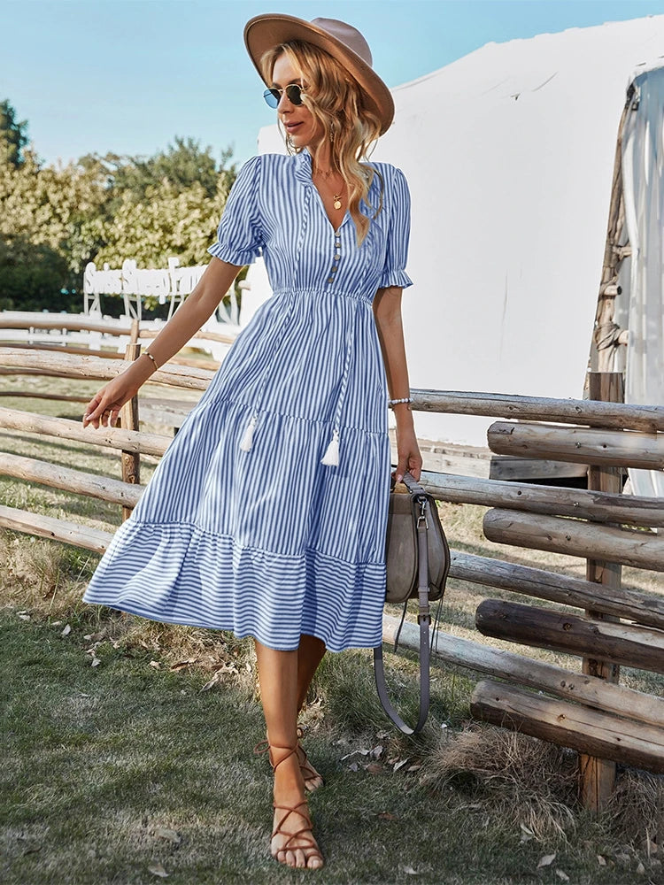 Laureen | Striped Charm Dress