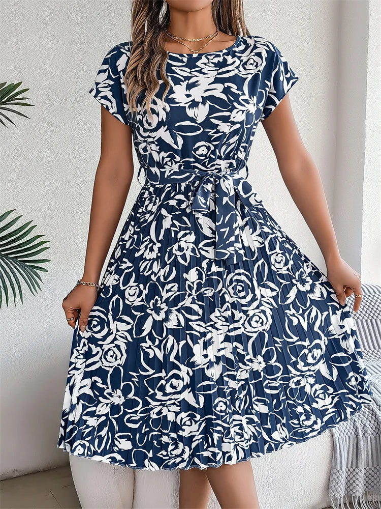 Amal | Chic Floral Print Dress