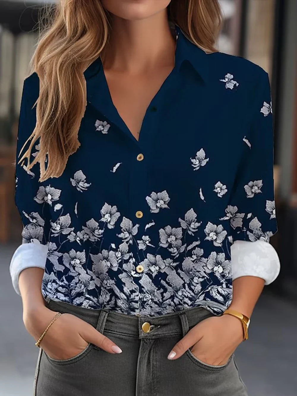 Regine | Chic Floral Print Blouse