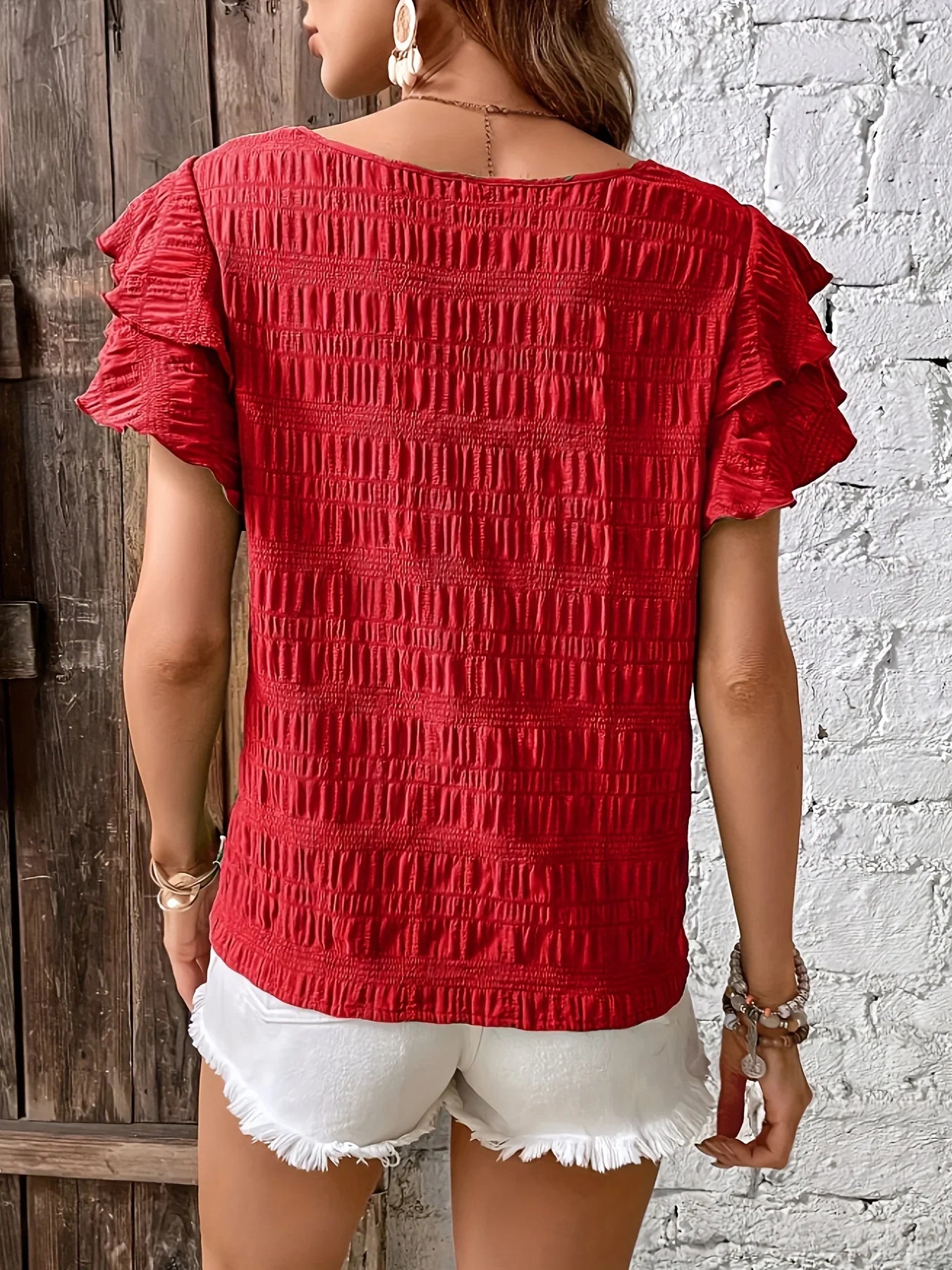 Charmaine | Playful Ruffled Light Blouse