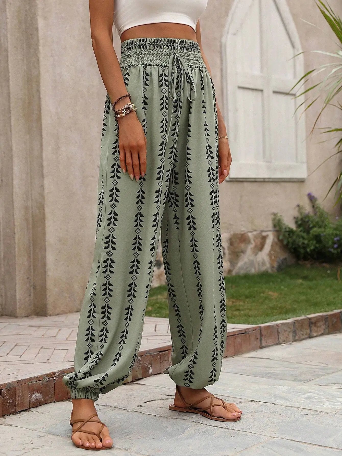 Iris | Lightweight Boho Pants with Stretchy Waistband