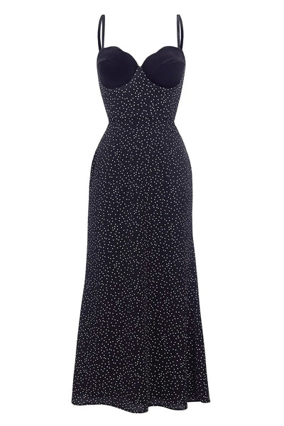 Aria | Black Midi Dress