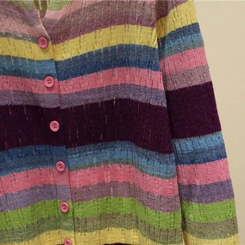 Myrna | Retro Striped Cardigan