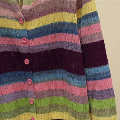 Myrna | Retro Striped Cardigan