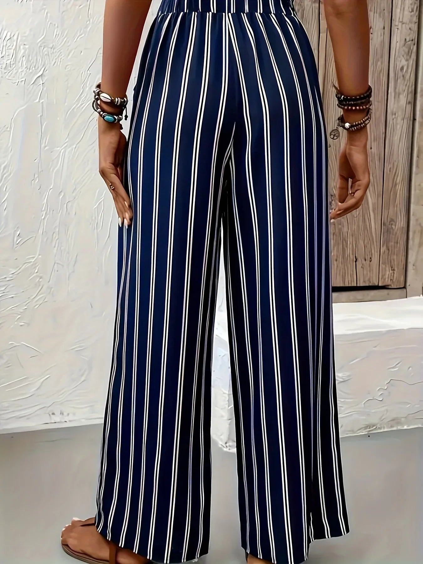 Abby | Chic Striped Wide-Leg Trousers