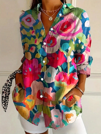 Annika | Vibrant Blouse with Whimsical Print