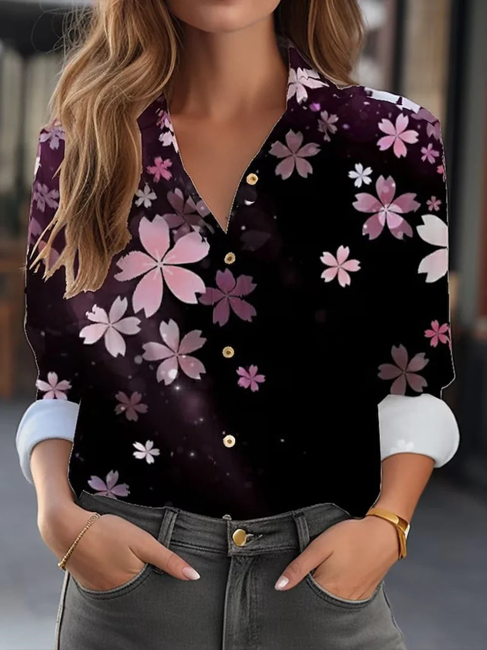 Regine | Chic Floral Print Blouse