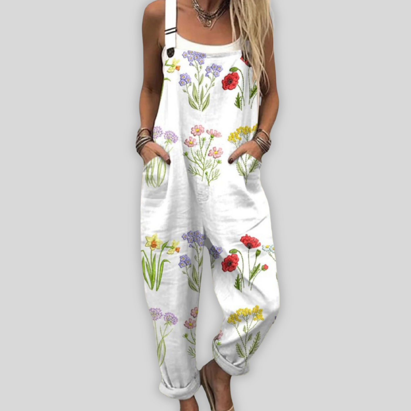 Floriane | Vibrant Floral Dungarees