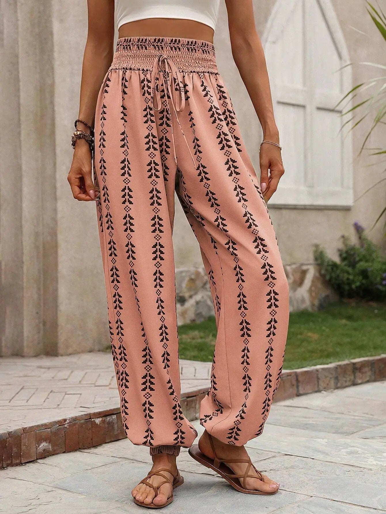 Iris | Lightweight Boho Pants with Stretchy Waistband