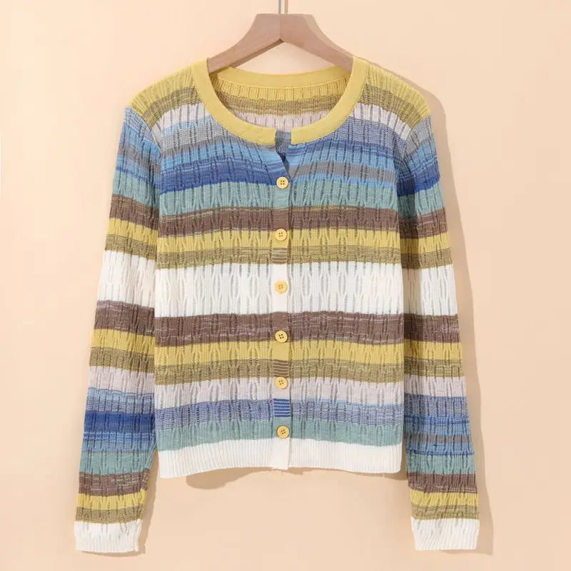 Myrna | Retro Striped Cardigan